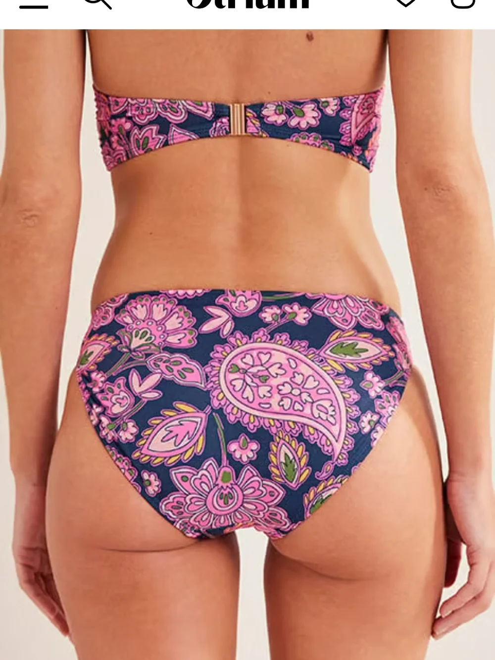 Boden Bikini Levanzo Halter Bikini Navy Paisley Terrace Size 6